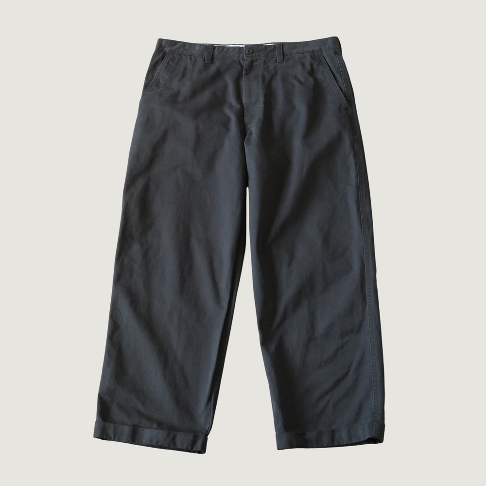J.Crew Giant Fit Chino Pants Black Wide Leg Cotton BI521 35 Baggy 90s Streetwear